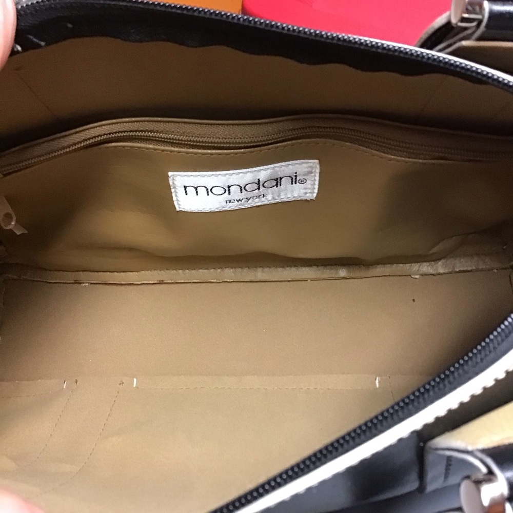 MONDANI NEW YORK women's hand bag black and white - Picture 3 of 4